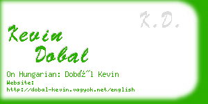 kevin dobal business card